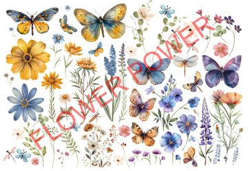 Rub-ons Flower Power (RUB072)