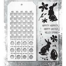 Tim Holtz Clearstamp + Stencil Spring Shadows (THMM163)