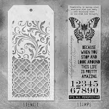 Tim Holtz Clearstamp + Stencil Mixed Media 15 (THMM115)