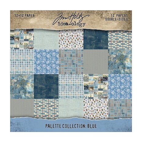 Tim Holtz Idea-ology 8 x 8 Palette Paper Collection Blue (TH94463)